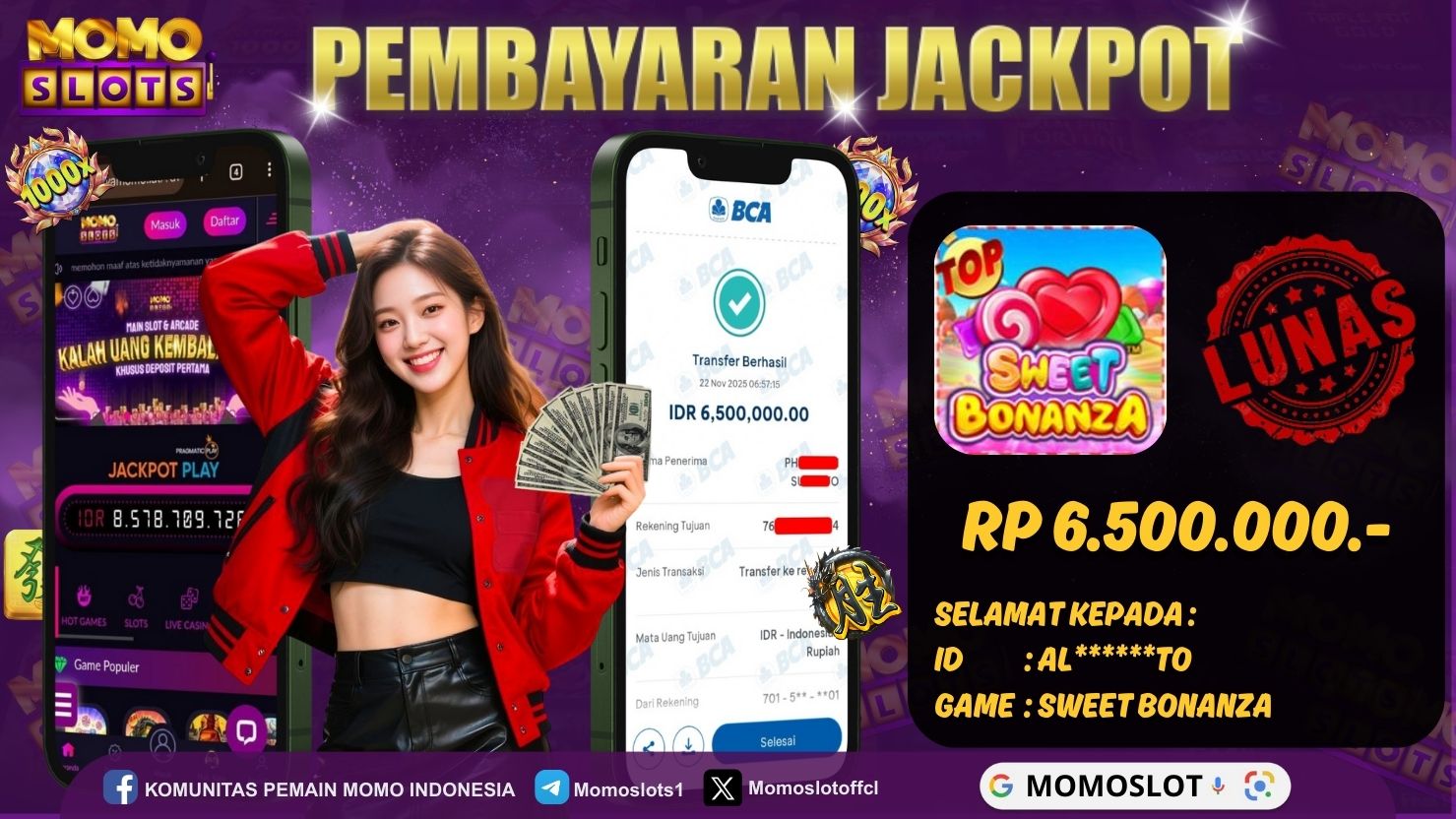 MOMOSLOTS JACKPOT SLOT SWET BONANZA